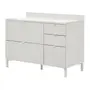 ARMÁRIO INF. 120 2P/3G C/TAMPO SLEEK - BRANCO/GRANILITE - Foto 2