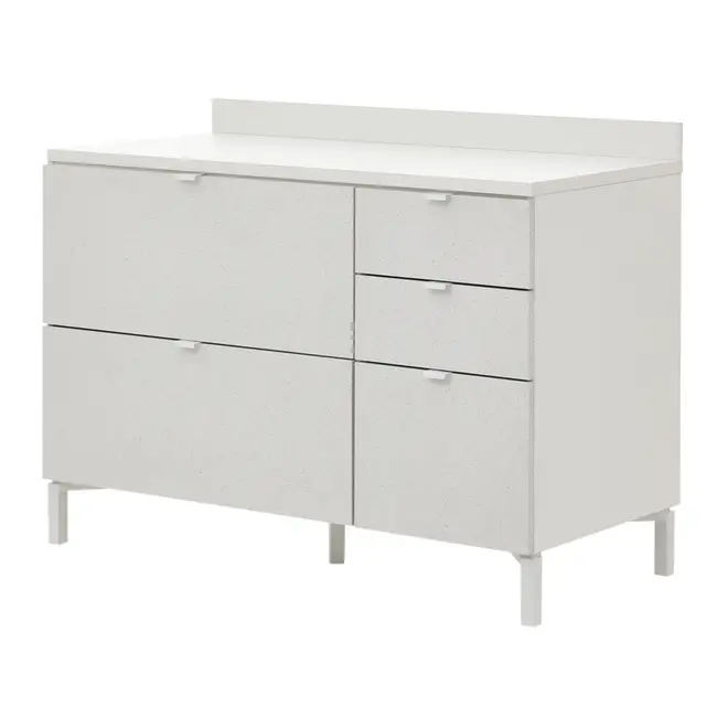ARMÁRIO INF. 120 2P/3G C/TAMPO SLEEK - BRANCO/GRANILITE - Foto 2