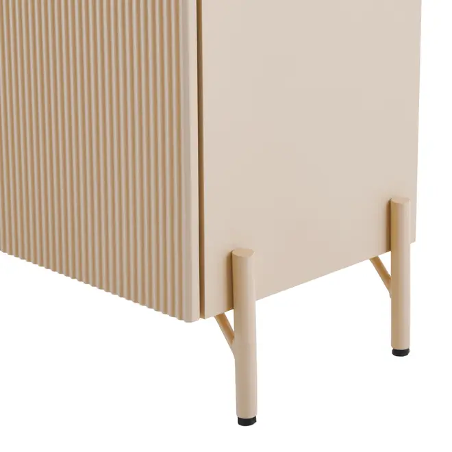 BUFFET 3 PORTAS 1,65 M X 40 CM RIBS - AREIA/AREIA - Foto 12