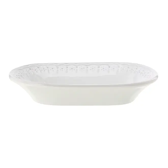 TIGELA OVAL 33 CM X 20 CM TRÉSOR - BRANCO - Foto 1