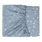 LENÇOL COM ELÁSTICO SOLTEIRO 88 CM X 1,88 M X 30 CM DELICADÊ CADÊ - BLEU CENDRÉ/OFF WHITE - Foto 3
