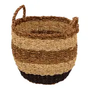 CESTO 30 CM X 30 CM X 30 CM THYPA - FIBRA CLARA/PRETO - Foto 3