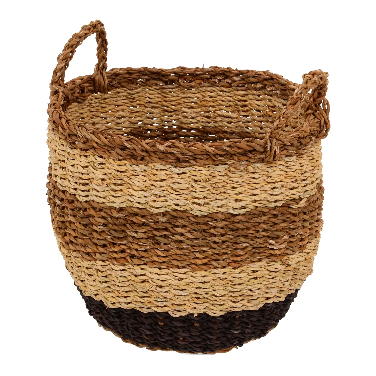 CESTO 30 CM X 30 CM X 30 CM THYPA - FIBRA CLARA/PRETO - Foto 3