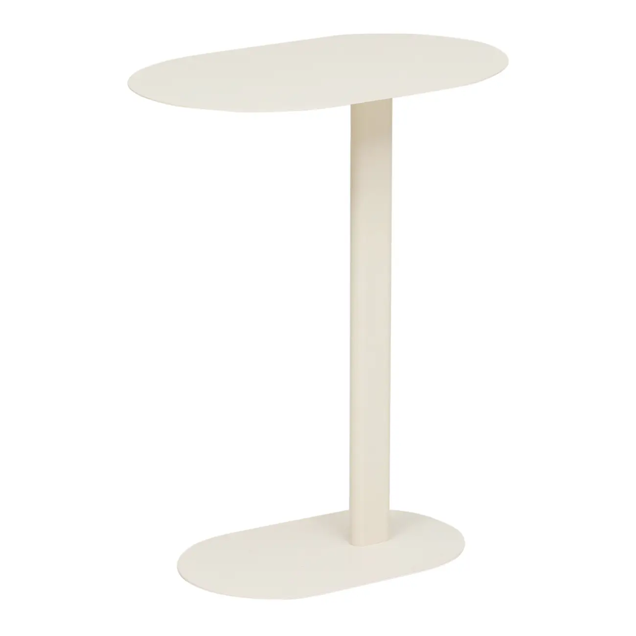MESA LATERAL OVAL 50 CM X 35 CM THEKE - OFF WHITE - Foto 2