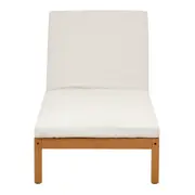 CHAISE LONGUE COM ALMOFADA PIPA - CASTANHA DE CAJU/NATURAL - Foto 2