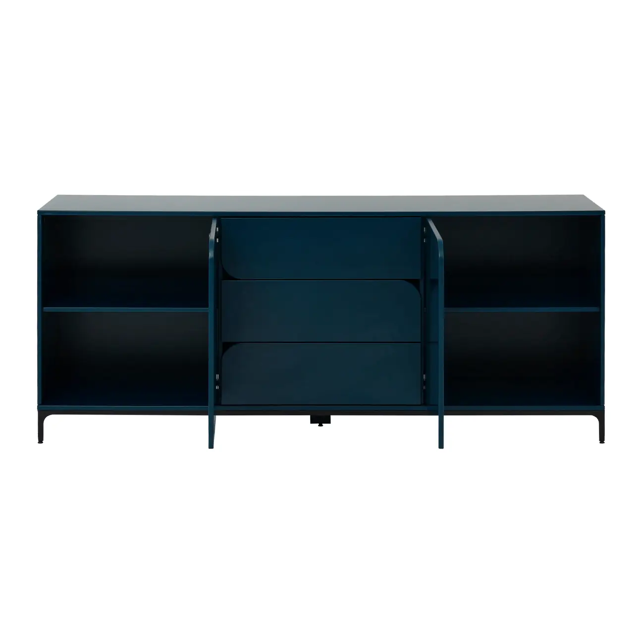 BUFFET 2 PORTAS/3 GAVETAS 1,80 M X 45 CM NASH - VERDE ESCARAVELHO/PRETO - Foto 3