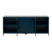 BUFFET 2 PORTAS/3 GAVETAS 1,80 M X 45 CM NASH - VERDE ESCARAVELHO/PRETO - Foto 3
