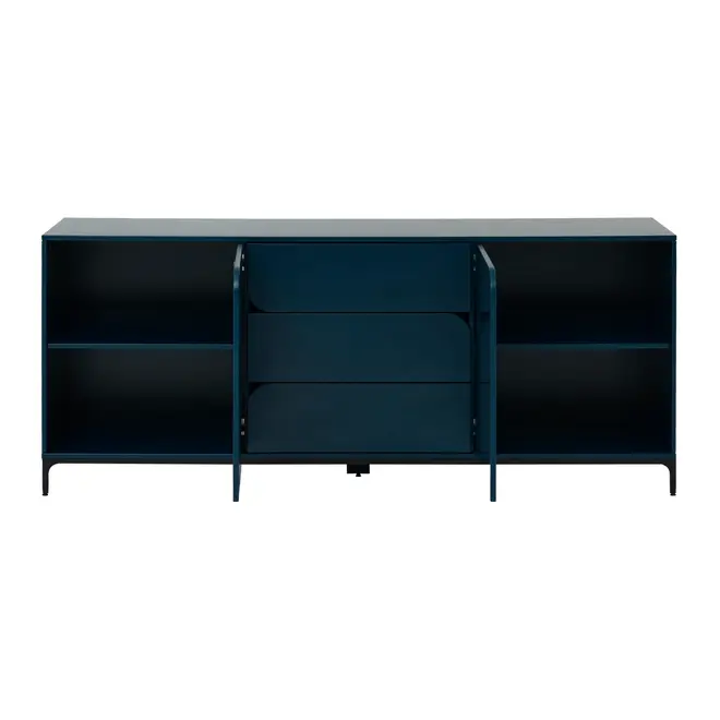 BUFFET 2 PORTAS/3 GAVETAS 1,80 M X 45 CM NASH - VERDE ESCARAVELHO/PRETO - Foto 3
