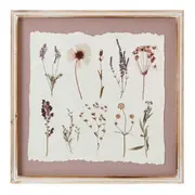 QUADRO II 40 CM X 40 CM BOTANICAL - BRANCO PROVENCE/VIN ROSE - Foto 1