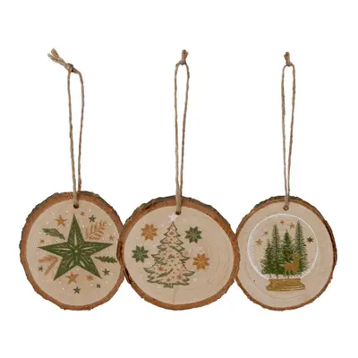 KIT COM 3 PINGENTES VILAREJO NOEL