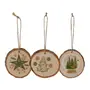 KIT COM 3 PINGENTES VILAREJO NOEL - CASCA DE URUCUM/CIPESTRE - Foto 1