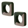 ARGOLA PAR GUARDANAPO CONJUNTO COM 2 PEÇAS DUO COLOR - MUSGO/CAMELO - Foto 4