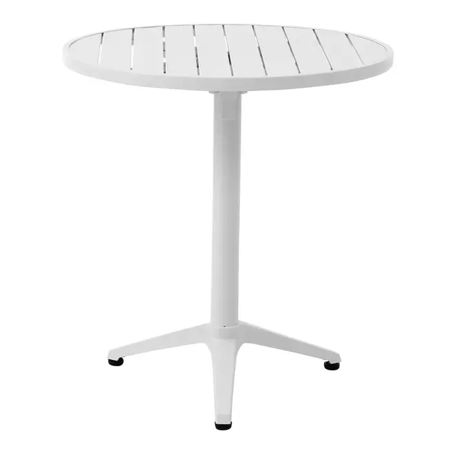 MESA PARA ÁREA EXTERNA DOBRÁVEL REDONDA 70 CM CRUISE - BRANCO - Foto 3