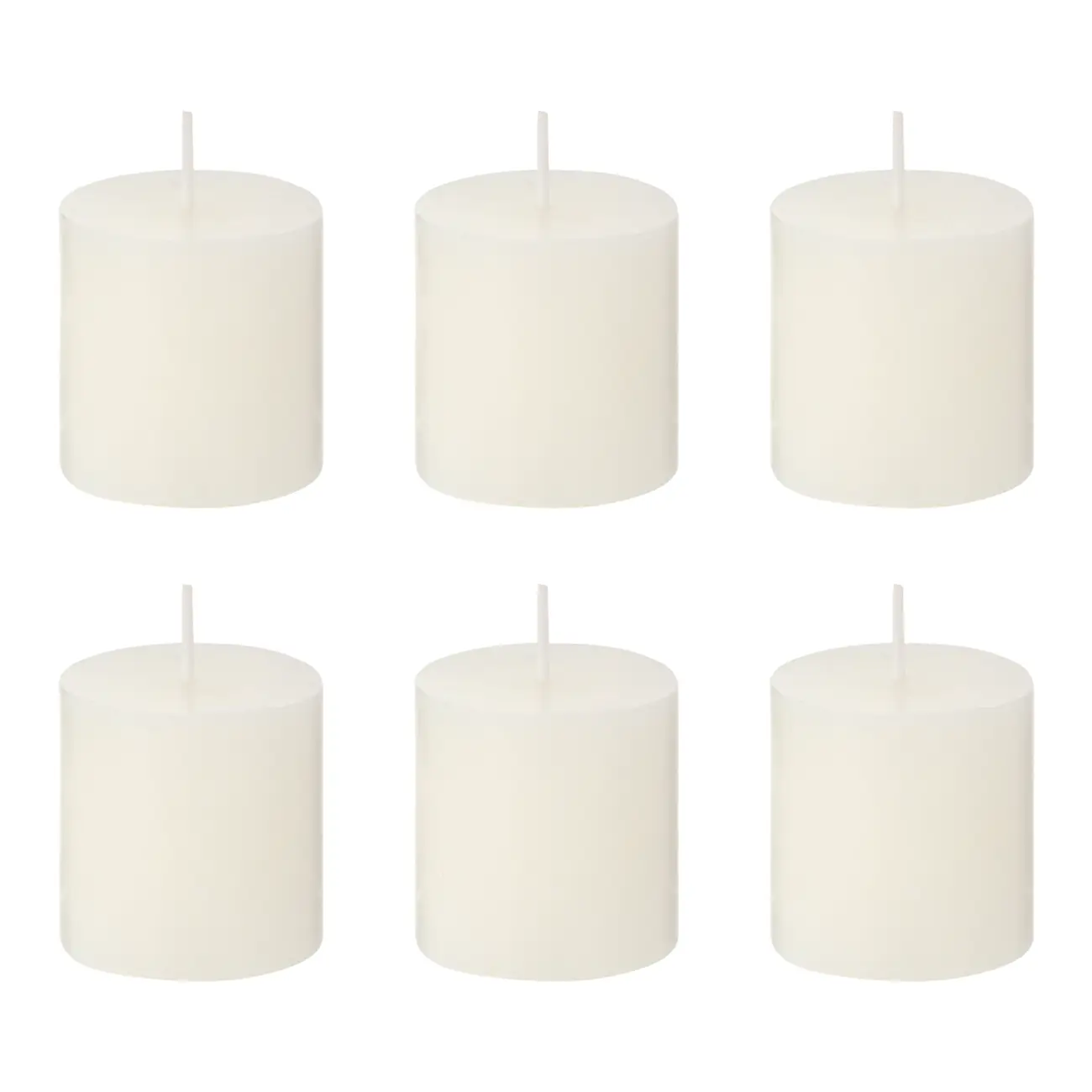 VELA 5 CM X 4 CM CONJUNTO COM 6 PEÇAS AURA - BRANCO - Foto 1