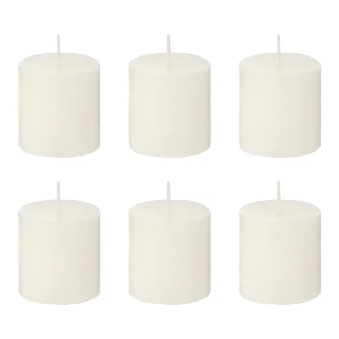 VELA 5 CM X 4 CM CONJUNTO COM 6 PEÇAS AURA - BRANCO - Foto 1