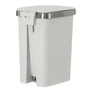 LIXEIRA COM PEDAL 15 L DAY USE - BRANCO/INOX - Foto 8