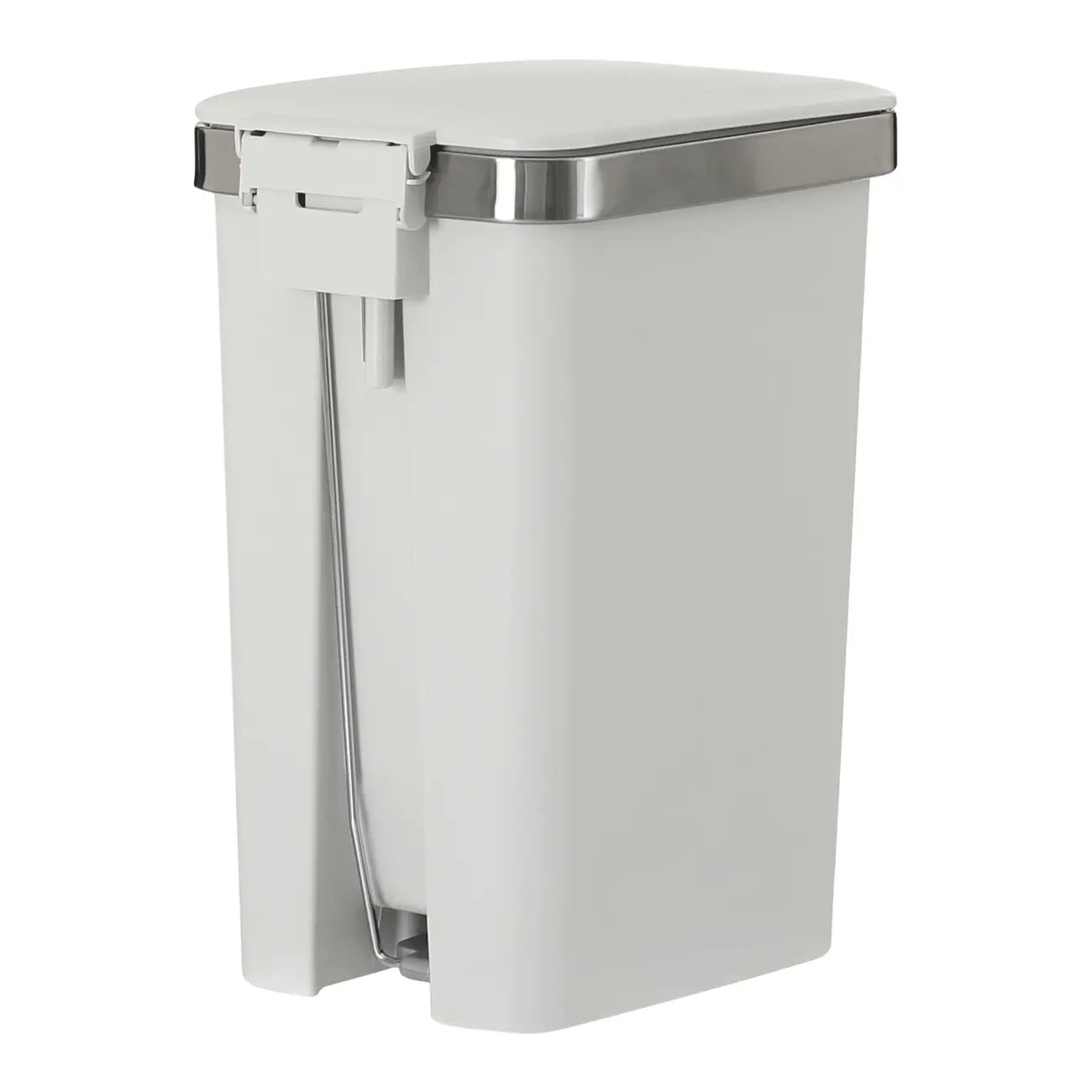 LIXEIRA COM PEDAL 15 L DAY USE - BRANCO/INOX - Foto 8