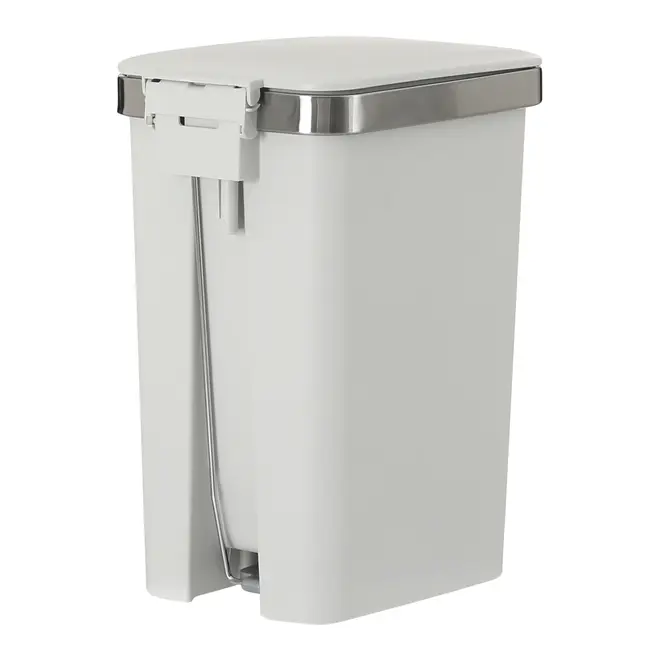 LIXEIRA COM PEDAL 15 L DAY USE - BRANCO/INOX - Foto 8