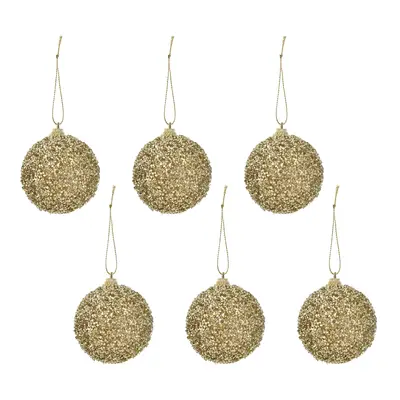 KIT PINGENTE BOLAS TEXTURA COM 6 PEÇAS NATAL ASTRAL