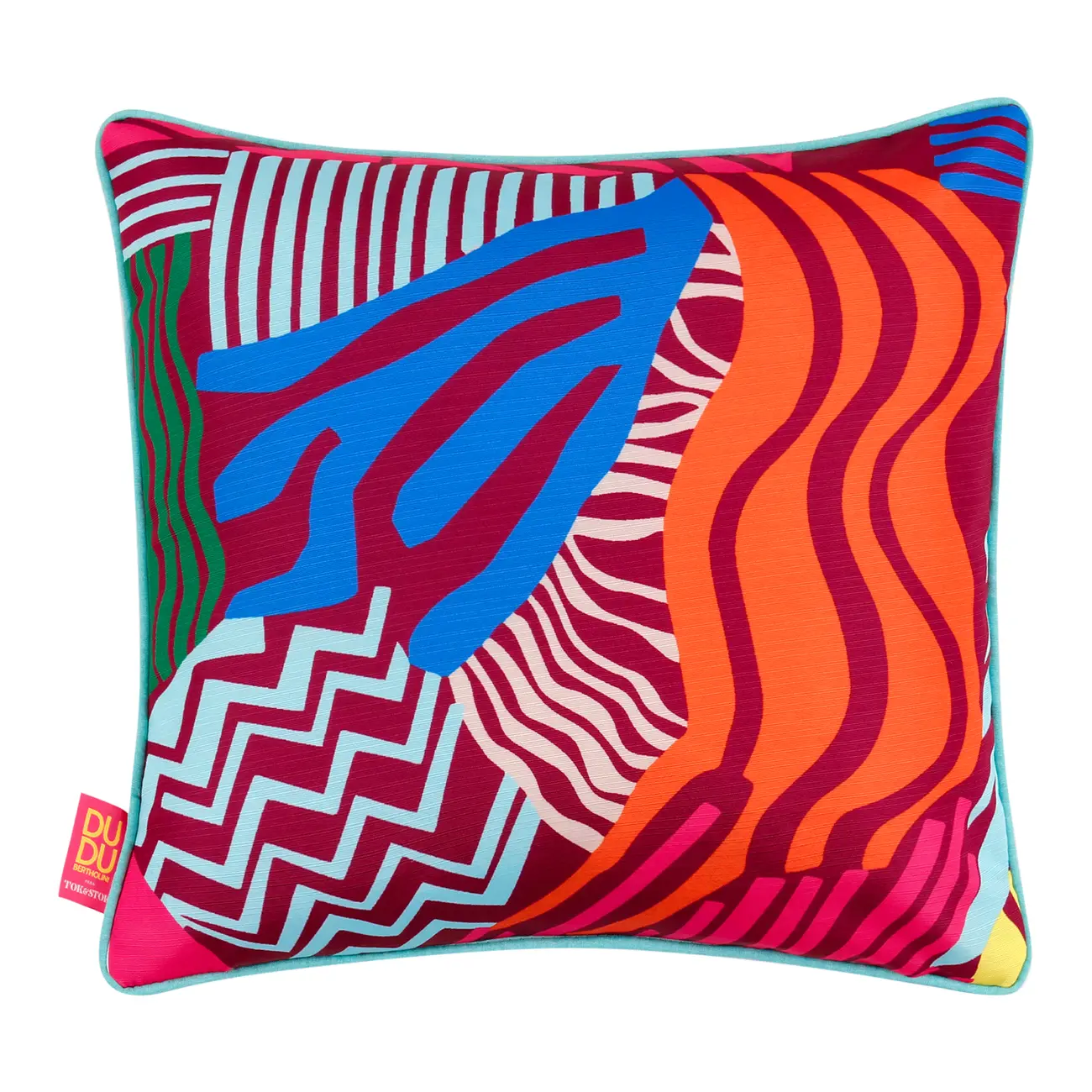 ALMOFADA 43 CM X 43 CM VIBRA VERÃO MEMPHIS LOCALIZADA - VERDE ÁGUA/AÇAY - Foto 3