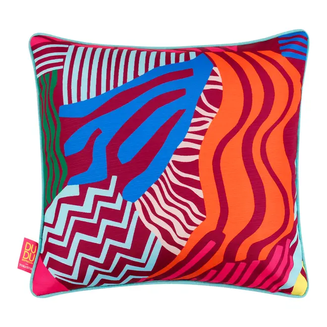 ALMOFADA 43 CM X 43 CM VIBRA VERÃO MEMPHIS LOCALIZADA - VERDE ÁGUA/AÇAY - Foto 3