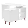 MESA COM BALCÃO 1 PORTA DE CORRER 1,20 M X 1,20 M LIN - BRANCO/NOZES - Foto 4