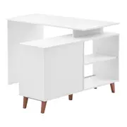 MESA COM BALCÃO 1 PORTA DE CORRER 1,20 M X 1,20 M LIN - BRANCO/NOZES - Foto 4