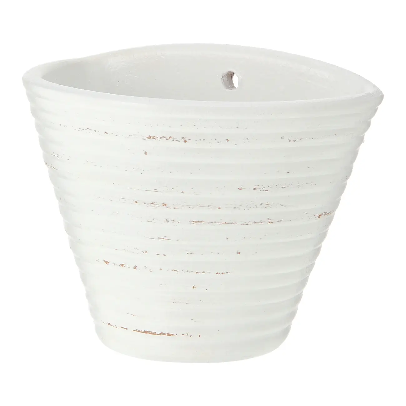 CACHEPÔ PAREDE 11 CM ONDULLE - BRANCO/ PATINA PROVENÇAL - Foto 2