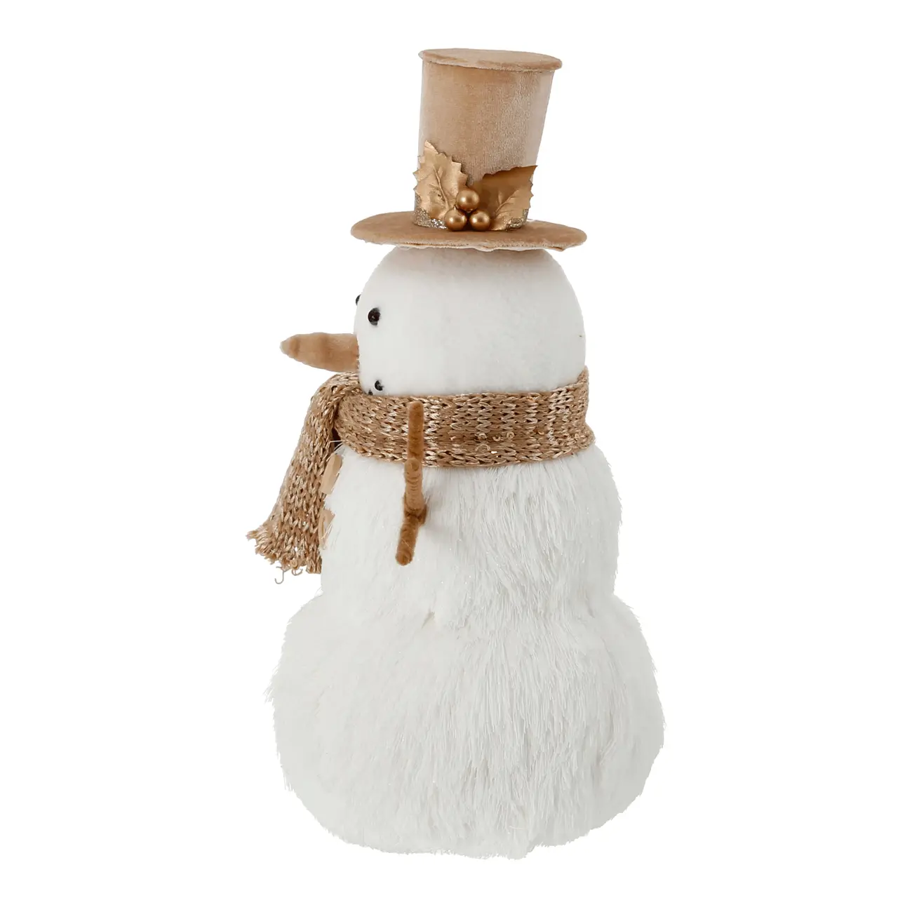 ADORNO BONECO NEVE 29 CM VILAREJO NOEL - BRANCO/NATURAL - Foto 3