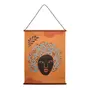 FLÂMULA 37 CM X 47 CM MULHER PÁSSARO SOL - TERRACOTA/MULTICOR - Foto 1