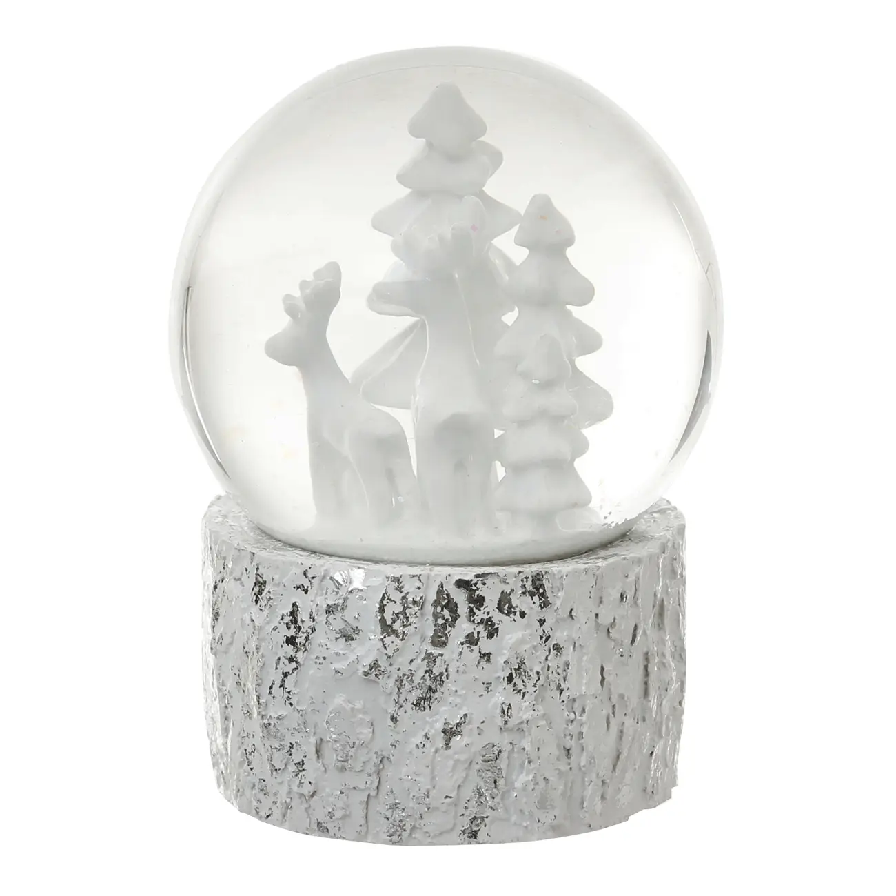ADORNO GLOBO RENA 13 CM VILAREJO NOEL - BRANCO/INCOLOR - Foto 6