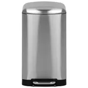 LIXEIRA COM PEDAL 30 L SILENT - INOX/PRETO - Foto 1