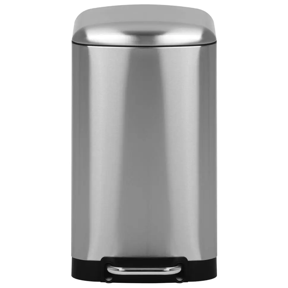 LIXEIRA COM PEDAL 30 L SILENT - INOX/PRETO - Foto 1
