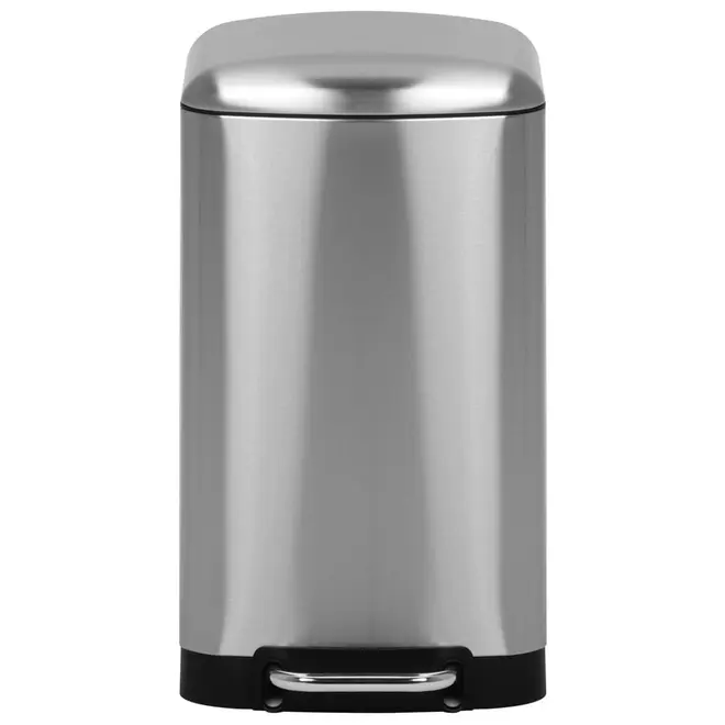 LIXEIRA COM PEDAL 30 L SILENT - INOX/PRETO - Foto 1