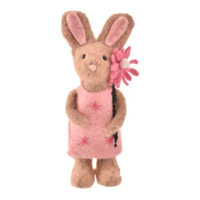 ADORNO COELHA COM FLOR 25 CM PASCOQUETTE
