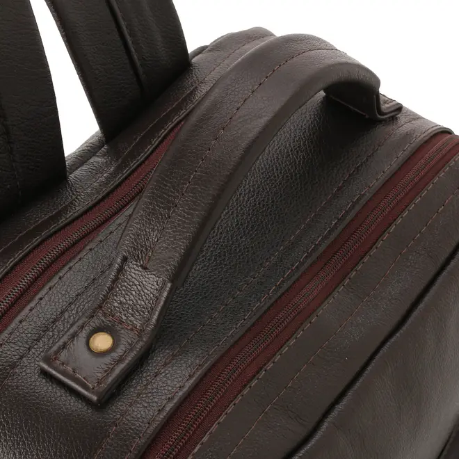 MOCHILA ON THE GO - COURO MARROM DE LEI - Foto 15