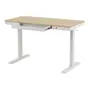 MESA DE ESCRITÓRIO REGULÁVEL E ELÉTRICA 1 GAVETA 1,18 M X 60 CM ELEVATION PLUS - BRANCO/CARVALHO - Foto 4