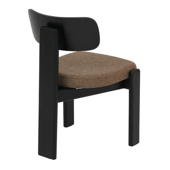 CADEIRA DE JANTAR TRISKEL - EBANIZADO/MARROM - Foto 4