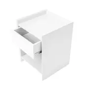 MESA DE CABECEIRA 1 GAVETA JUPI - BRANCO - Foto 4