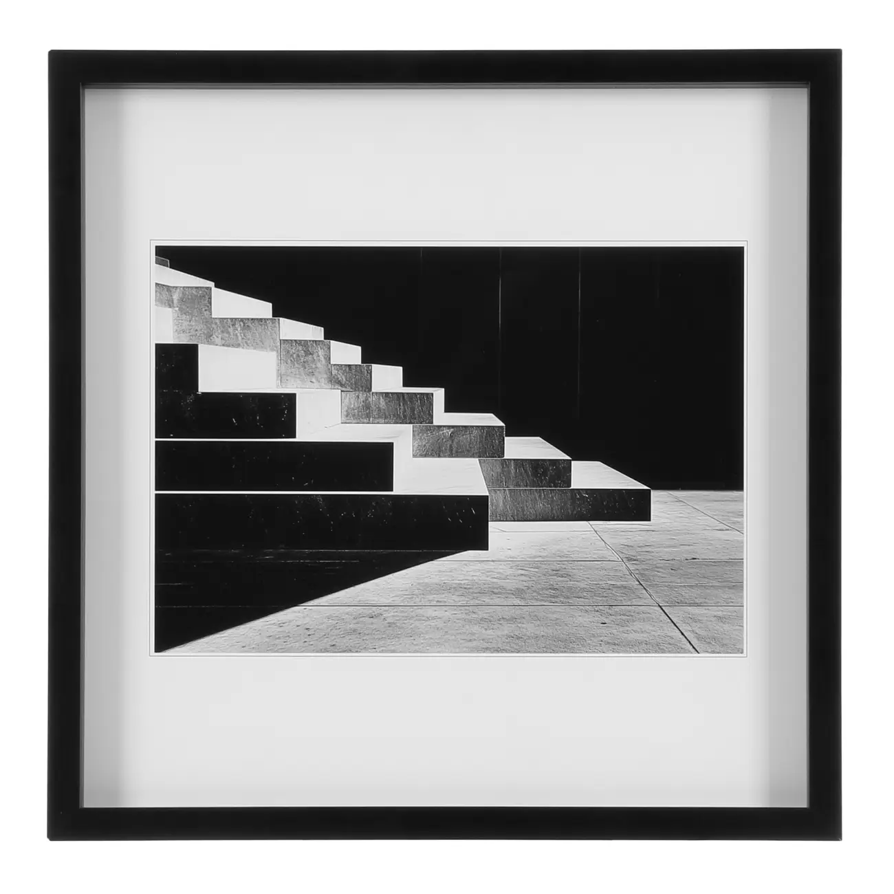 QUADRO 50 CM X 50 CM VANGLE III - PRETO/BRANCO - Foto 1