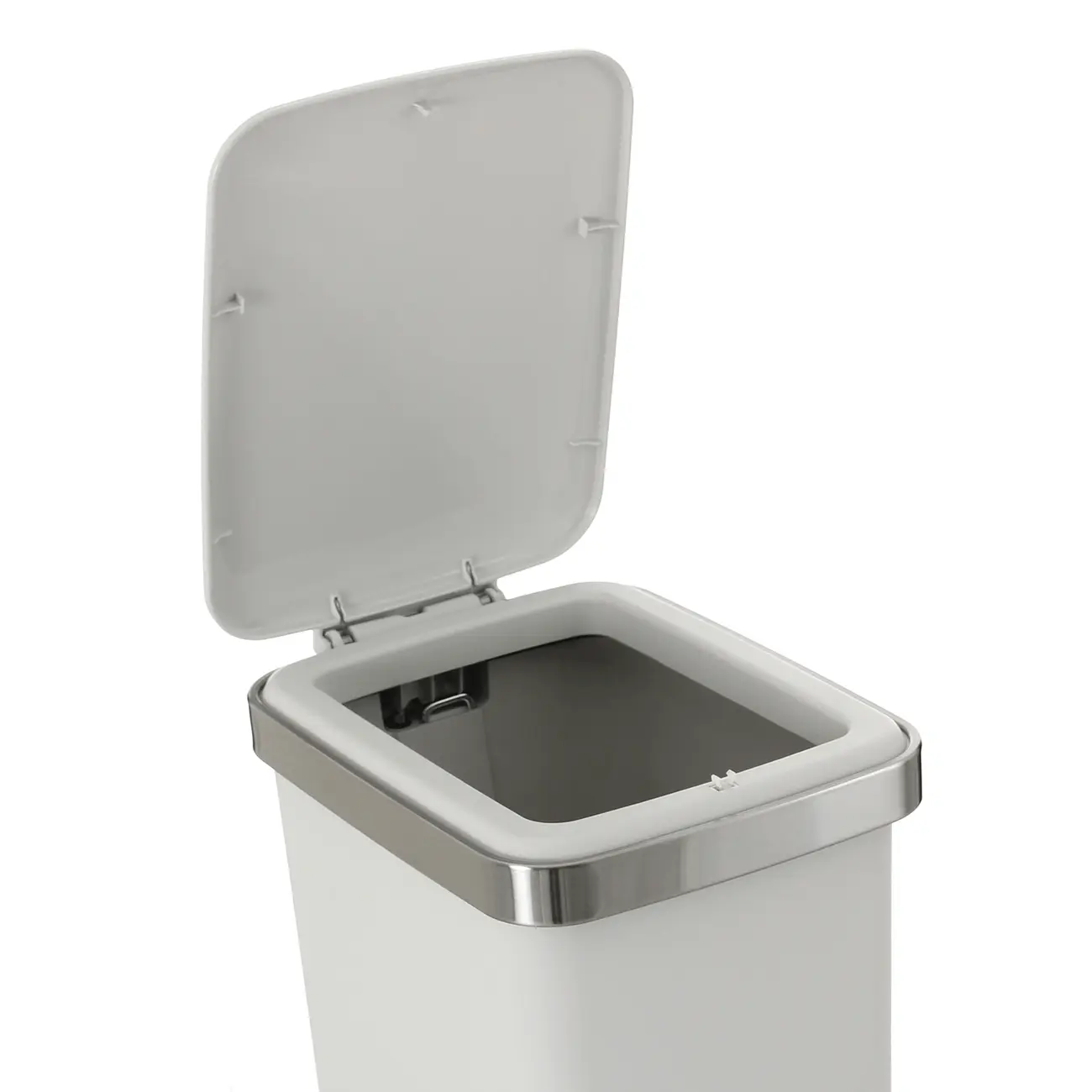 LIXEIRA COM PEDAL 15 L DAY USE - BRANCO/INOX - Foto 10
