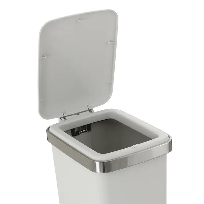 LIXEIRA COM PEDAL 15 L DAY USE - BRANCO/INOX - Foto 10