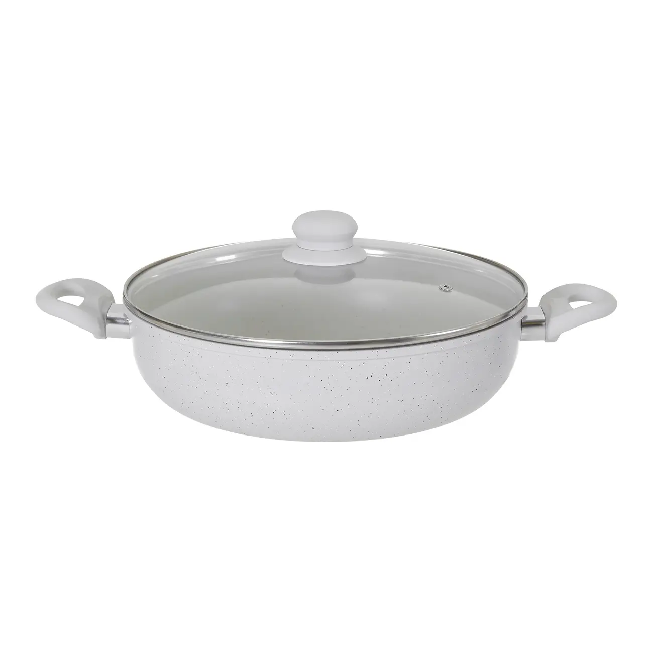 PANELA INDUÇÃO WOK COM TAMPA 28 CM CHEF - OFF WHITE/INCOLOR - Foto 1