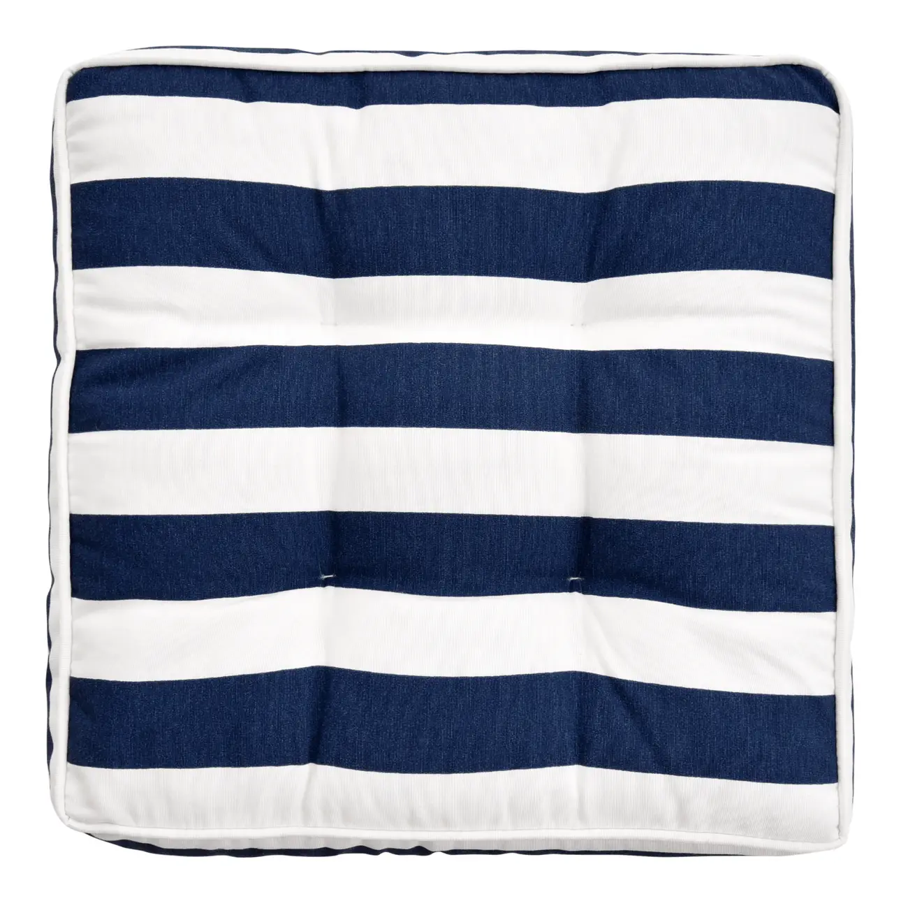 FUTON 40 CM X 40 CM BLUESTRIPE - BRANCO/AZUL ESCURO - Foto 1