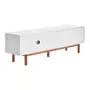 RACK 2 PORTAS/2 GAVETAS 1,90 M X 40 CM POINT - BRANCO/NOZES - Foto 6