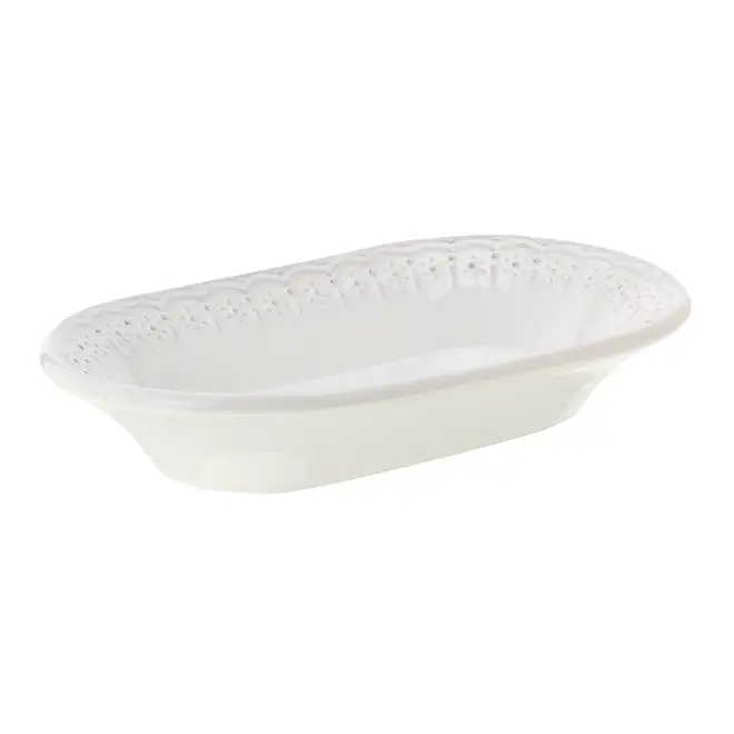 TIGELA OVAL 33 CM X 20 CM TRÉSOR - BRANCO - Foto 2