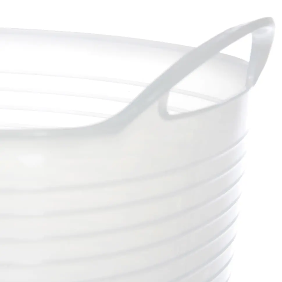 CESTO COM ALÇA 26 L DOBI - BRANCO TRANSLUCIDO - Foto 4