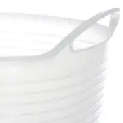 CESTO COM ALÇA 26 L DOBI - BRANCO TRANSLUCIDO - Foto 4