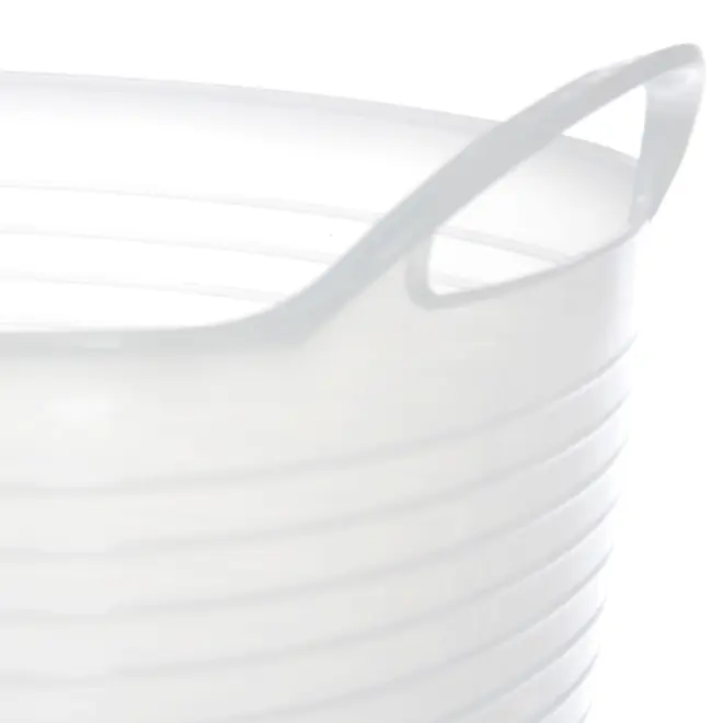 CESTO COM ALÇA 26 L DOBI - BRANCO TRANSLUCIDO - Foto 4