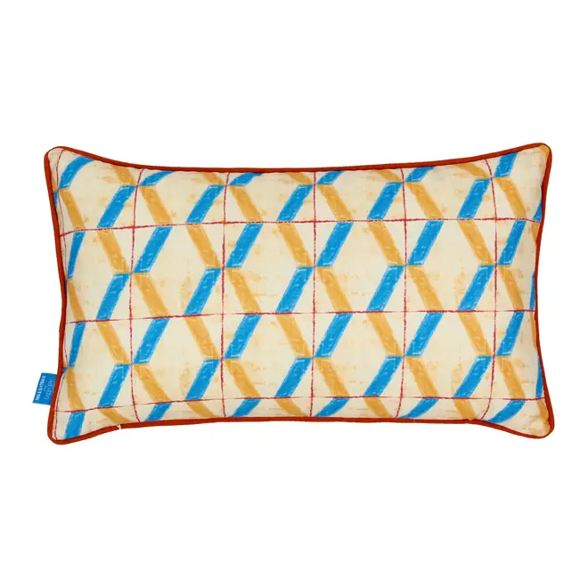 ALMOFADA 50 CM X 30 CM SAUDADE TROPICAL - AZUL HISTÓRICO/MULTICOR - Foto 2